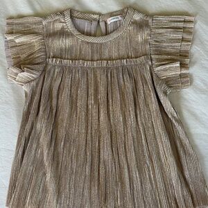 Crewcuts Gold Girls Party Top